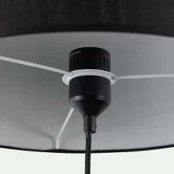 Pied de lampadaire en métal - noir H146cm