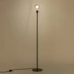 Pied de lampadaire en métal - noir H146cm