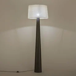 Pied de lampadaire électrifié en aluminium H162cm - noir