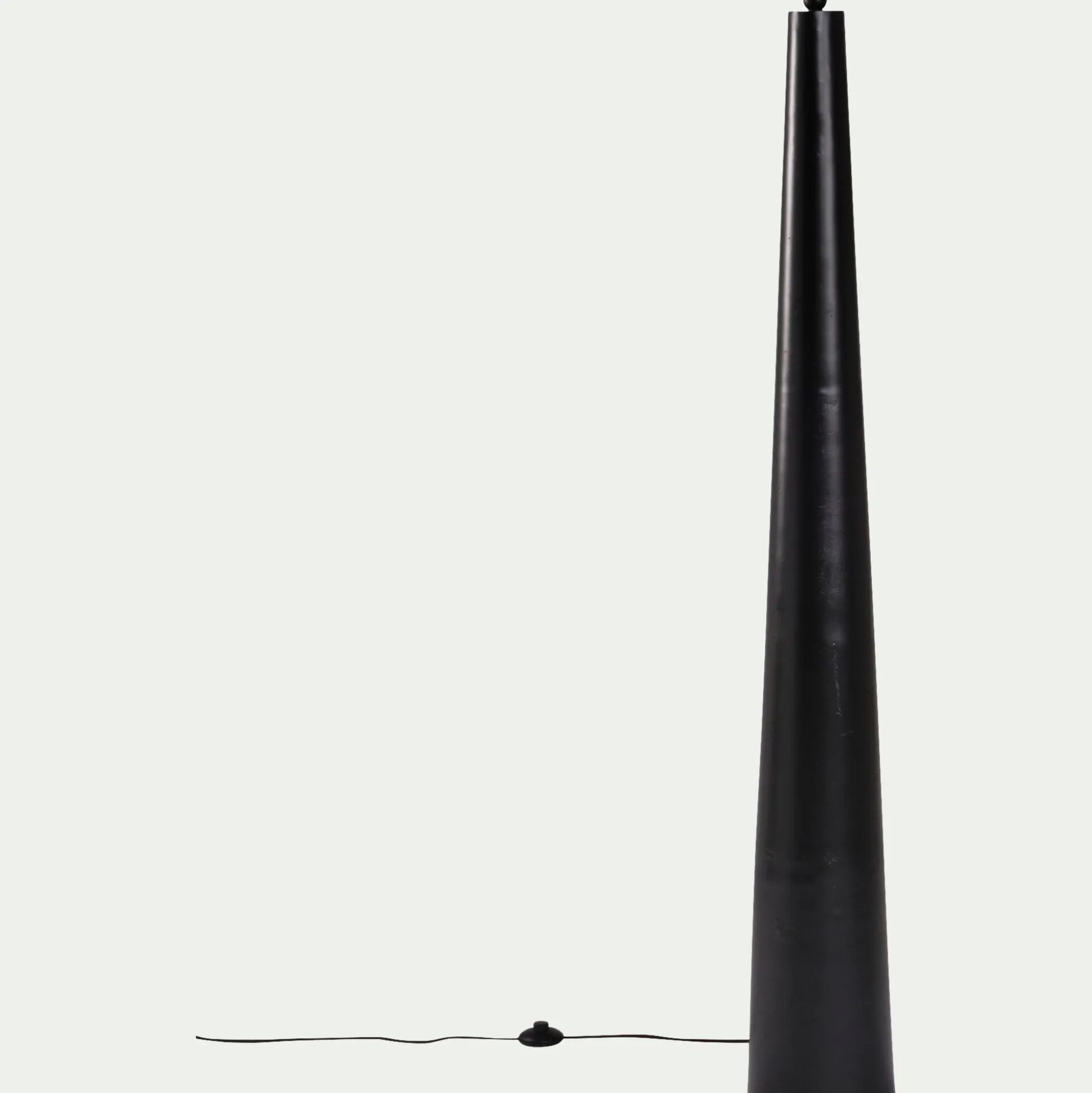 Pied de lampadaire électrifié en aluminium H162cm - noir