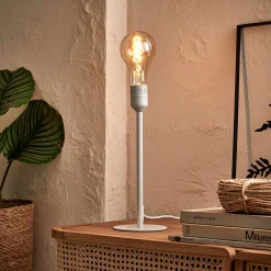 Pied de lampe à poser - blanc H37,5cm