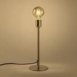 Pied de lampe à poser - gris argenté H37,2cm