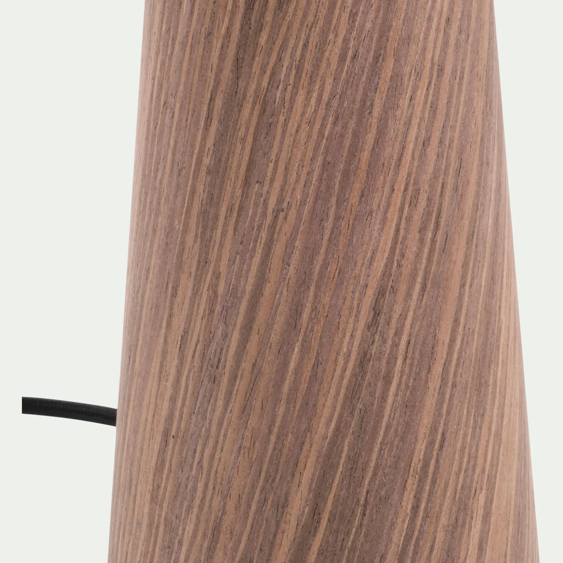 Pied de lampe en métal - effet bois foncé H51,5cm