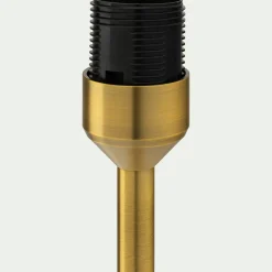 Pied de lampe électrifié en acier - doré H37,2cm