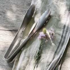 Pince à spaghettis et de service en inox - gris métallisé