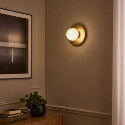 Plafonnier électrifié en acier D25cm - doré