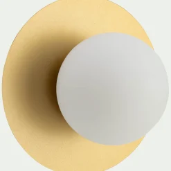 Plafonnier électrifié en acier D25cm - doré