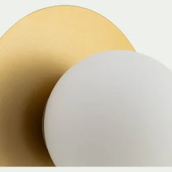 Plafonnier électrifié en acier D25cm - doré