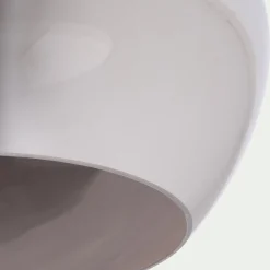 Plafonnier électrifié en verre fumé D30,5cm - noir