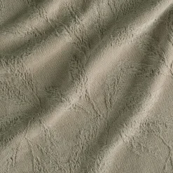 Plaid en coton motif végétal finition franges 130x170cm - vert