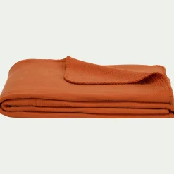 Plaid en gaze de coton - brun rustrel 130x170cm