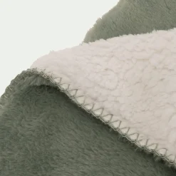 Plaid imitation fourrure 180x220cm - vert olivier
