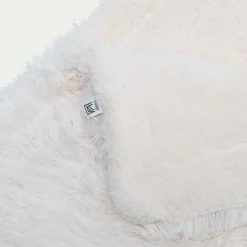 Plaid imitation fourrure - blanc 130x170cm