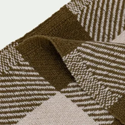 Plaid tartan en coton 130x170cm - vert mousse