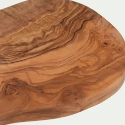 Planche de présentation organique en bois d'olivier 14x35cm - naturel