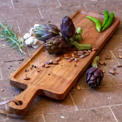 Planche de présentation sur pied en bois d'acacia L74cm - naturel