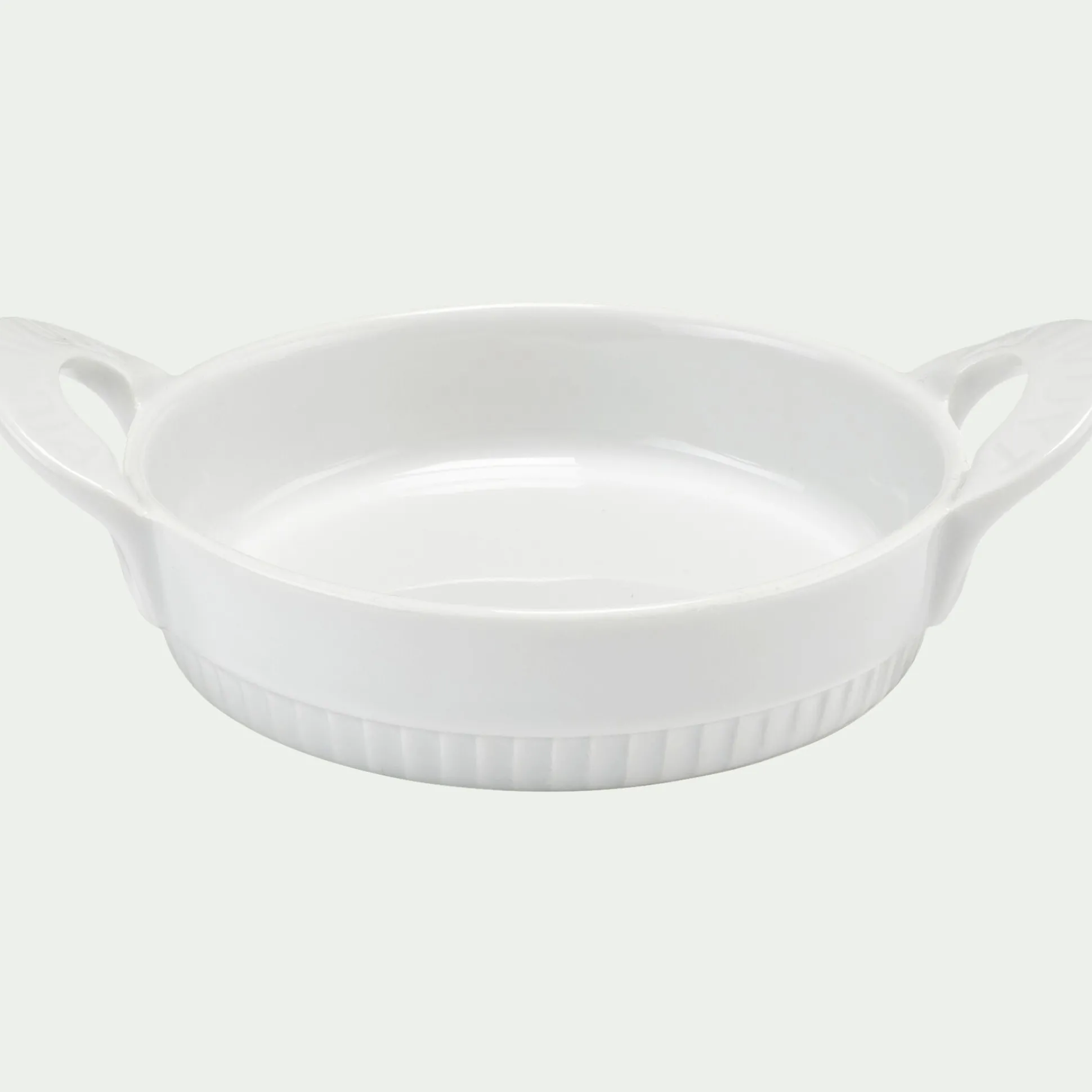 Plat à crème brûlée en porcelaine D12cm - blanc