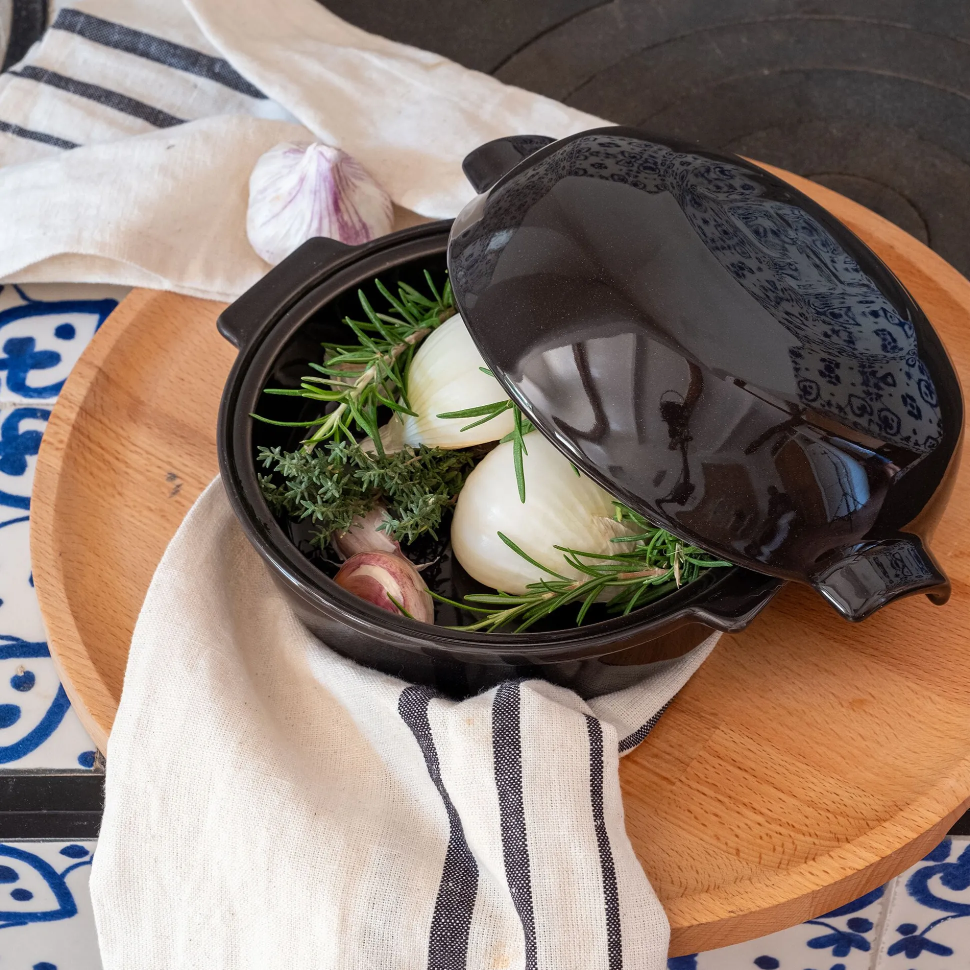 Plat à four en céramique - noir