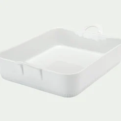 Plat à lasagnes en porcelaine - blanc