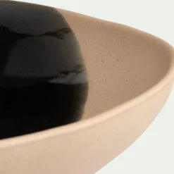 Plat de présentation à motif en grès L36,6cm - beige alpilles