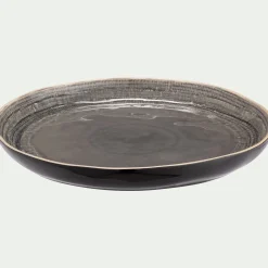 Plat de présentation en grès D34,2cm - bleu