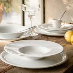 Plat de présentation ovale en porcelaine qualité hôtelière L33cm - blanc