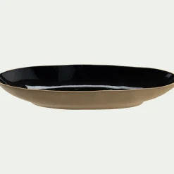 Plat ovale en grès recyclé L33cm - noir