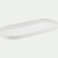 Plat ovale en porcelaine L33cm - blanc