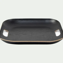 Plateau carré en bois L39xl39cm - noir