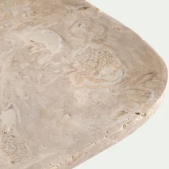 Plateau déco en travertin 25x18cm - beige