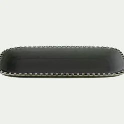 Plateau décoratif en porcelaine 14x25cm - vert