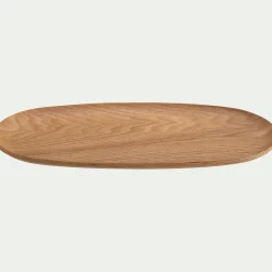 Plateau décoratif ovale en bois de saule 18x35cm - bois clair