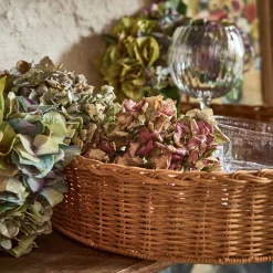 Plateau décoratif rond en rotin D41cm - naturel