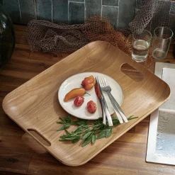 Plateau rectangle en bois de chêne L45cm - naturel