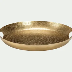 Plateau rond en aluminium D40cm - doré