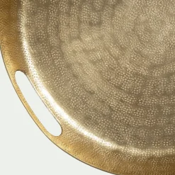 Plateau rond en aluminium D40cm - doré