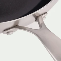 Poêle en inox et céramique D20cm - gris métallisé