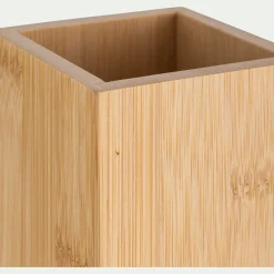 Porte brosse à dent en bambou - naturel
