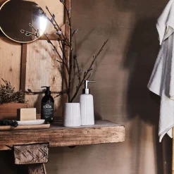 Porte brosse à dent en céramique mouchetée - blanc ventoux