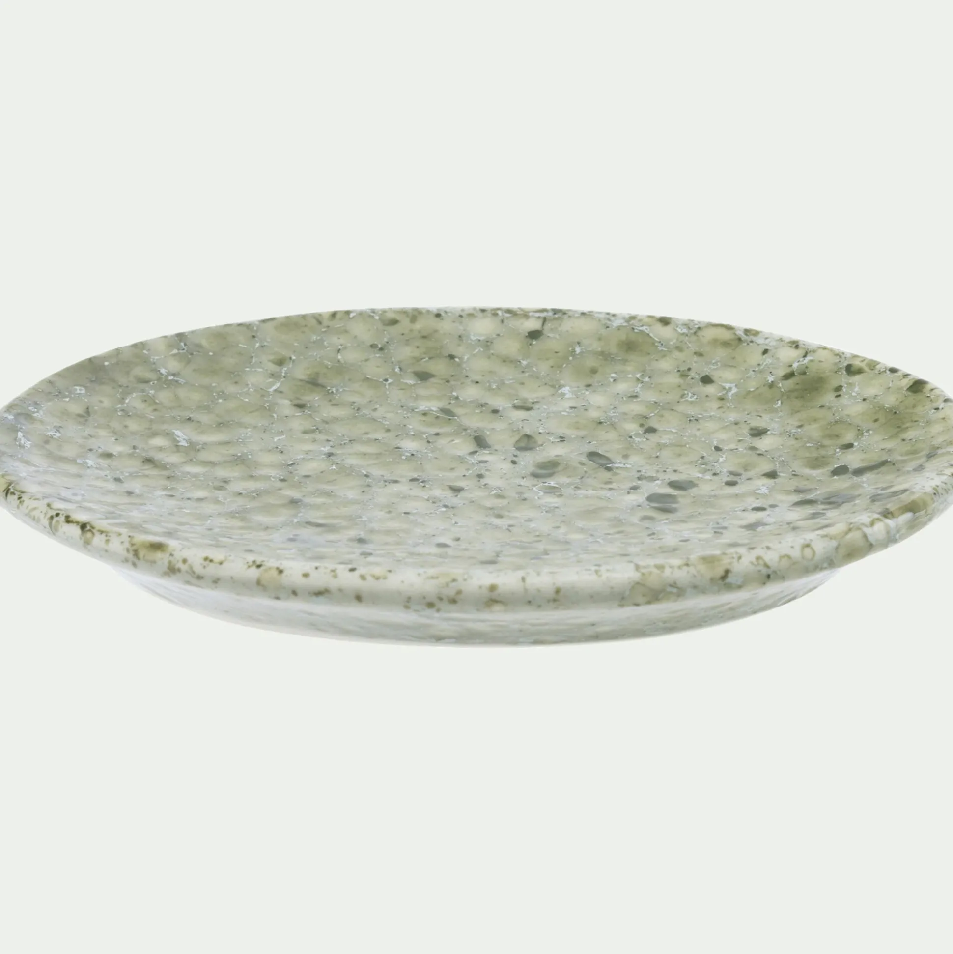 Porte savon en faïence - vert