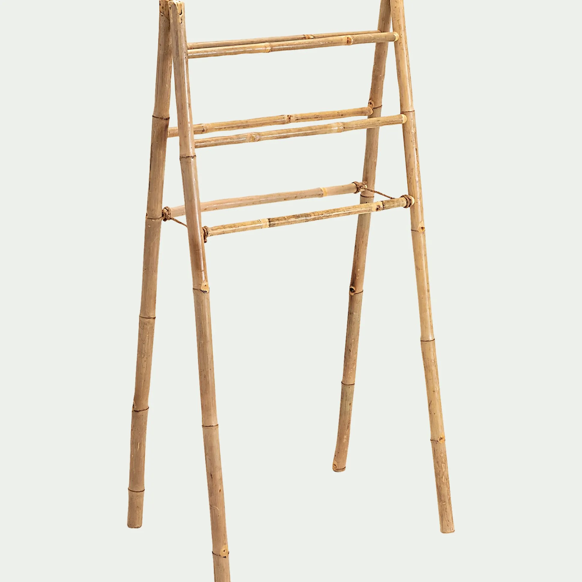 Porte serviettes en bambou - H130xl64 cm