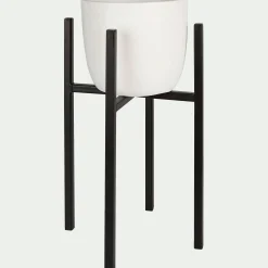 Porte-plante en métal noir H35xD20,5cm