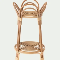 Porte-plante rond en rotin - naturel