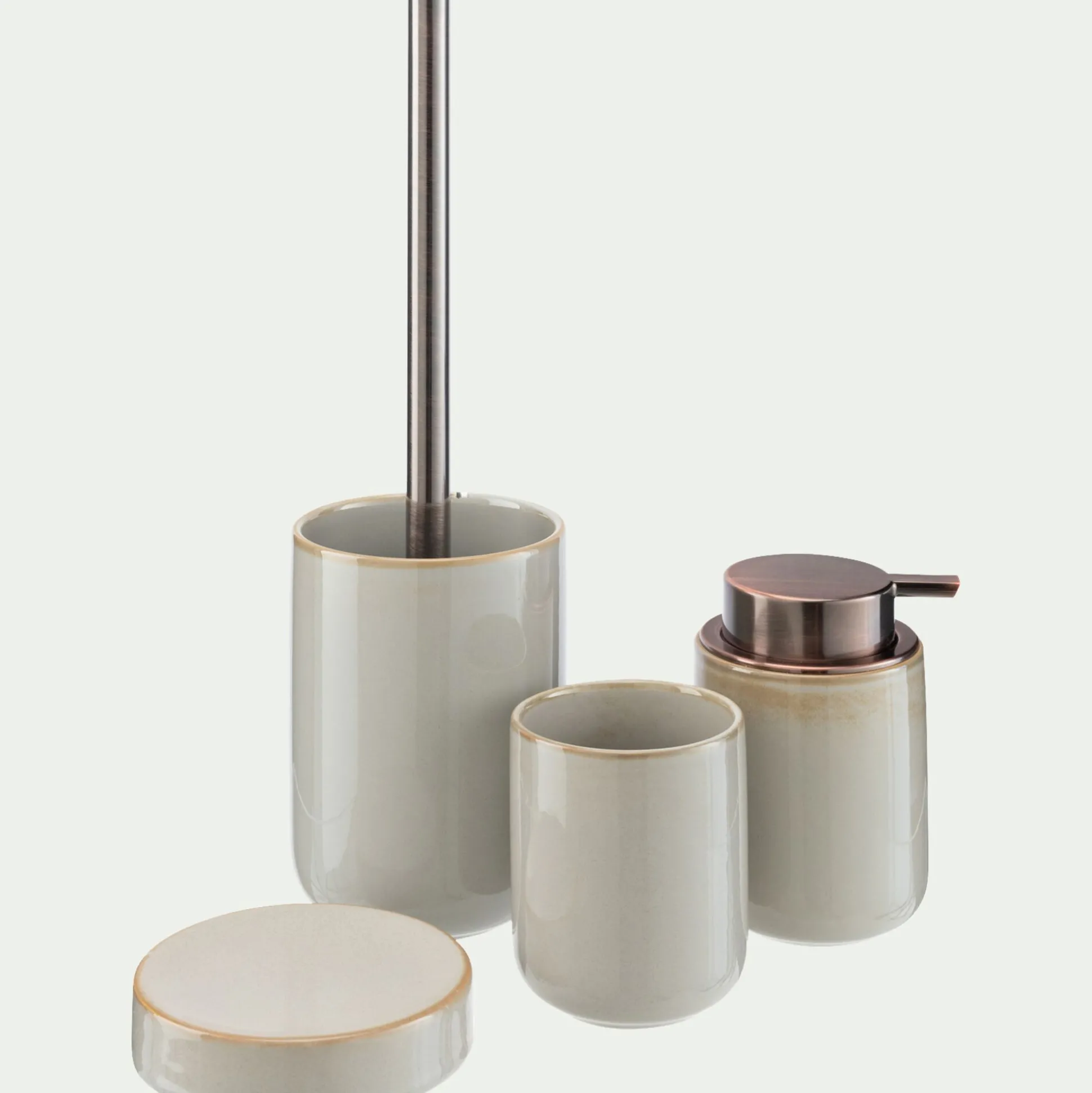 Porte-savon en céramique - gris