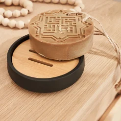 Porte-savon en polyresine - noir