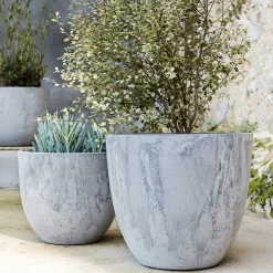 Pot à réserve d'eau H33cm - gris