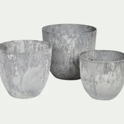 Pot à réserve d'eau H33cm - gris