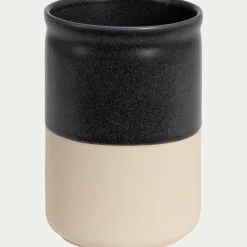 Pot à ustensiles de cuisine en grès D13cm - gris