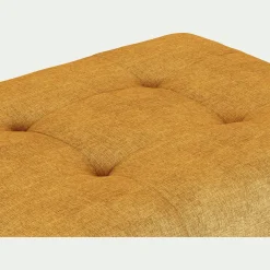 Pouf avec coffre en tissu Monclar - jaune argan