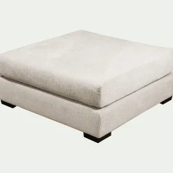 Pouf carré en tissu Genesis - beige